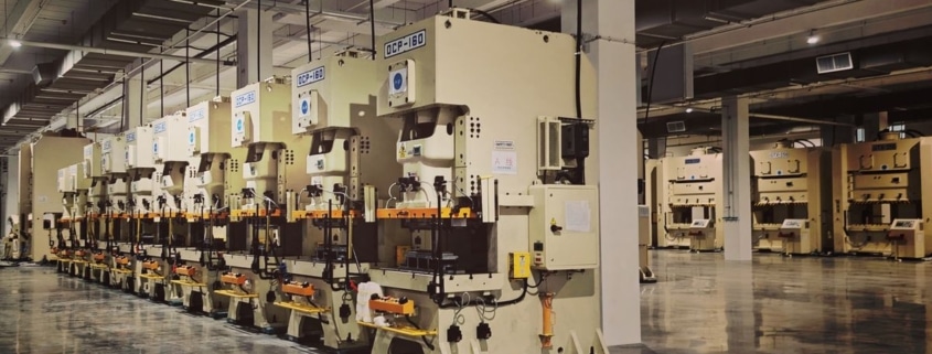 Industrial catalytic oxidizer machinery on a factory floor